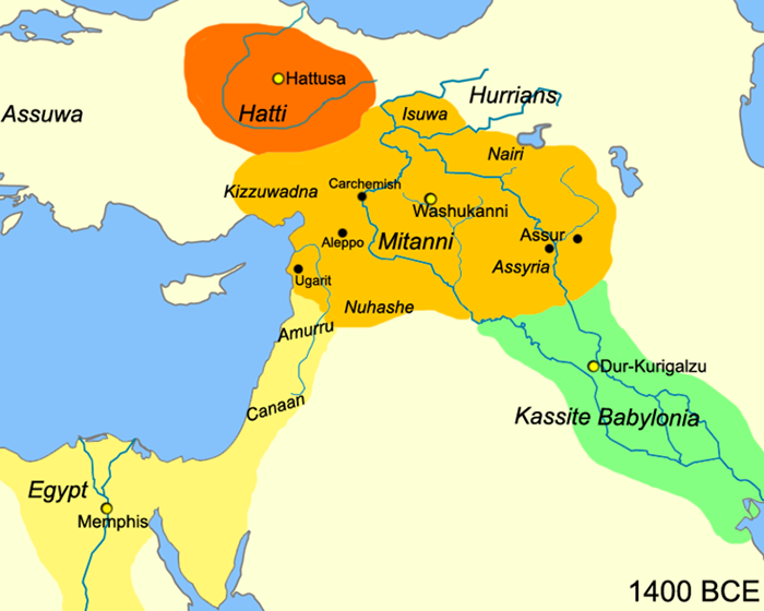 Map of Mitanni Empire