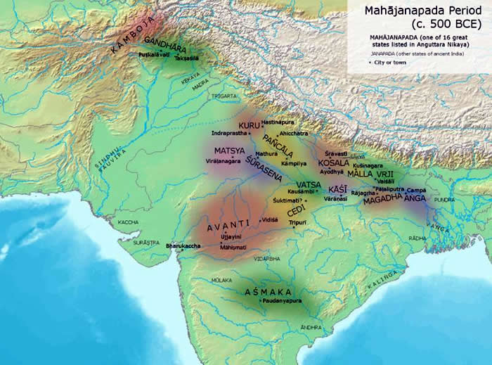Picture Information Map of Kingdom of Kosala