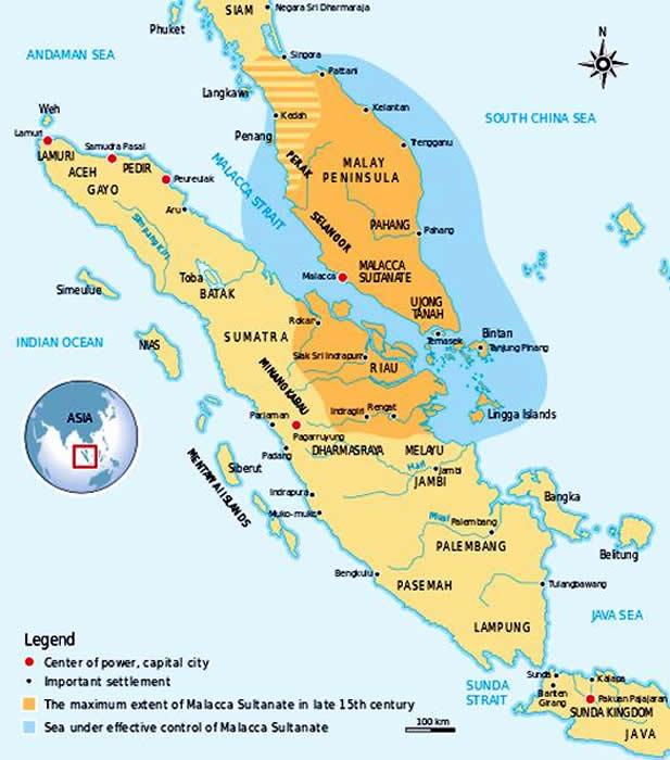 Picture Information: Map of Malacca Sultanate