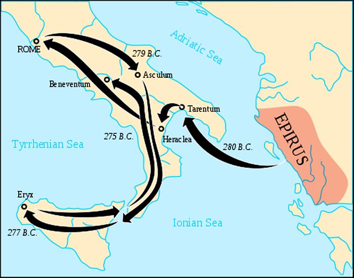 Picture Information Map of Epirus (Pyrrhic War 280275 BC)