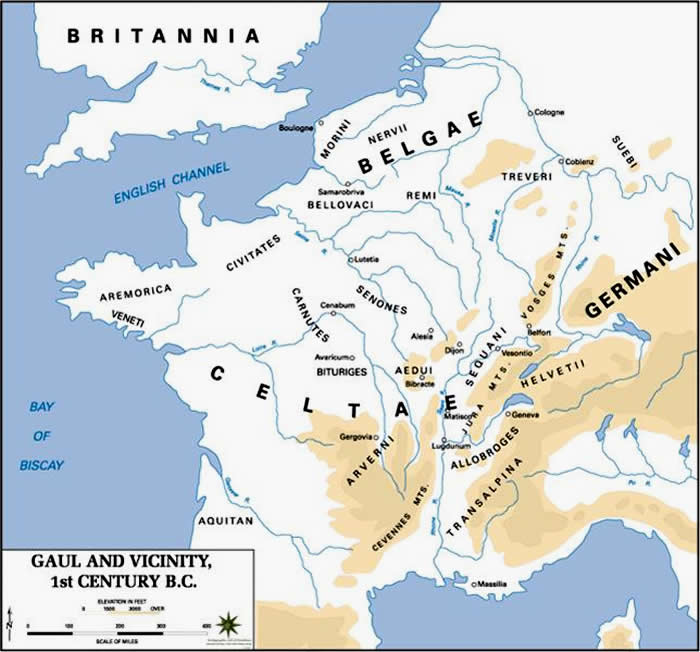 Picture Information Map of Gaul