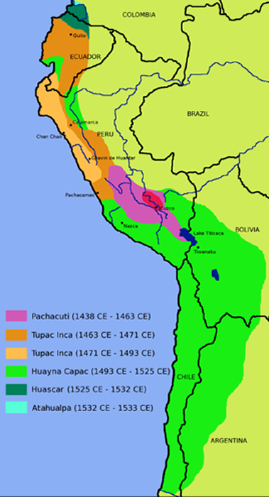 Map of Inca Empire