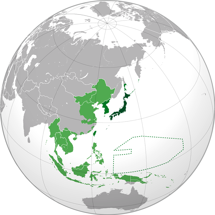 Map of Japanese Empire - World War II