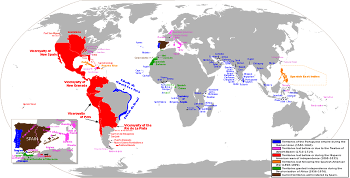 Map of Spanish Empire
