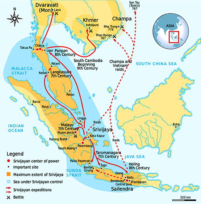 Map of Srivijayan Empire