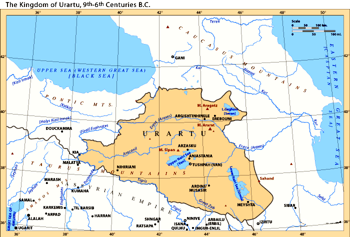 Map of Urartu Kingdom