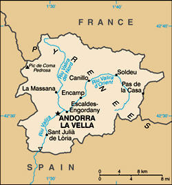 Map of Andorra