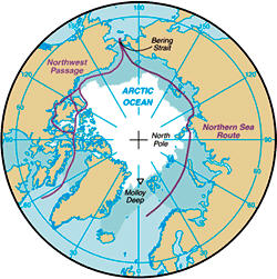 Map of Arctic Area