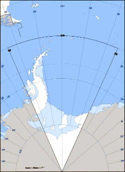 Map of Argentine Antarctica