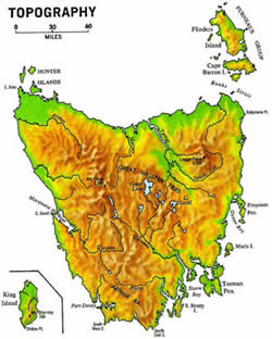 Map of Tasmania