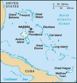 Map of Bahamas