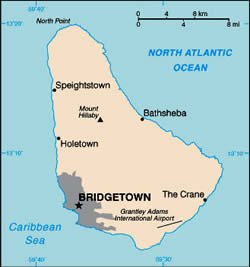 Map of Barbados