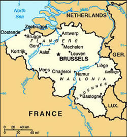 Map of Belgium