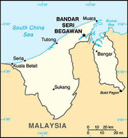 Map of Brunei