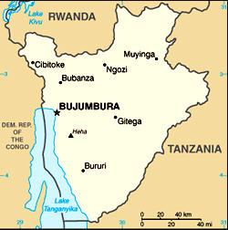 Map of Burundi