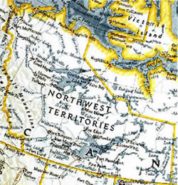 Map of Northwest Territories