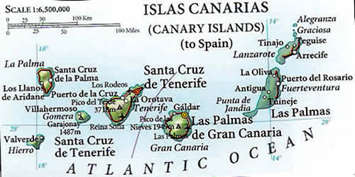 Map of Canary Islands