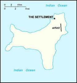 Map of Christmas Island