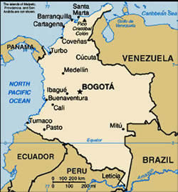 Map of Colombia