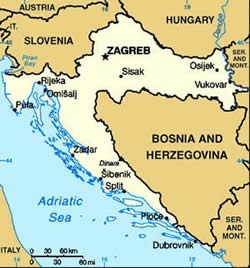 Map of Croatia