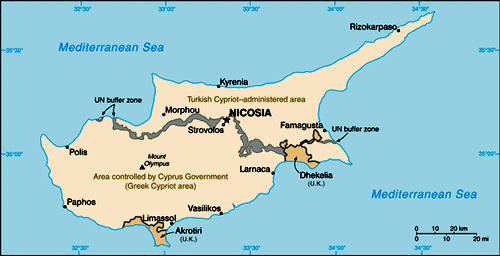 Map of Northern Cyprus