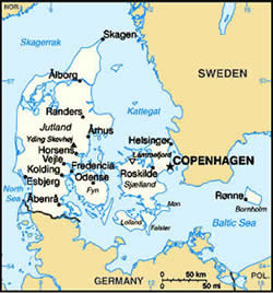 Map of Denmark