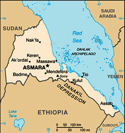 Map of Eritrea