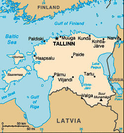 Map of Estonia