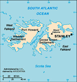 Map of Falkland Islands