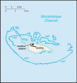 Map of Juan de Nova Island