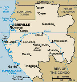 Map of Gabon