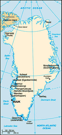 Map of Greenland