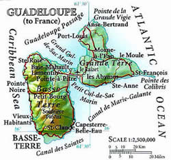 Map of Guadeloupe