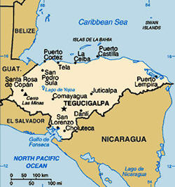 Map of Honduras