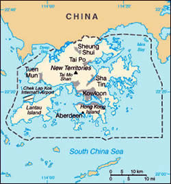 Map of Hong Kong