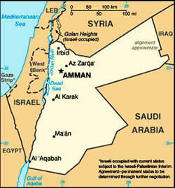 Map of Jordan