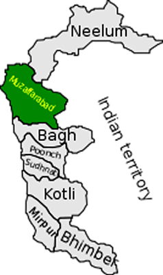 Map of Azad Kashmir