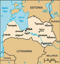 Map of Latvia