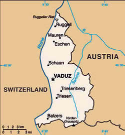 Map of Liechtenstein