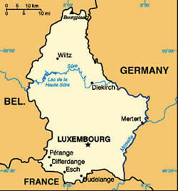 Map of Luxembourg