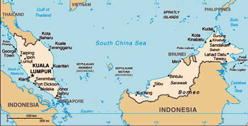 Map of Malaysia