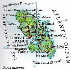 Map of Martinique