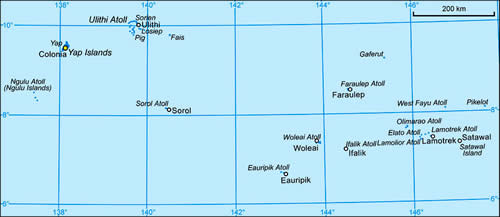 Map of Yap State