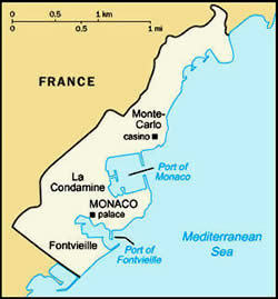 Map of Monaco