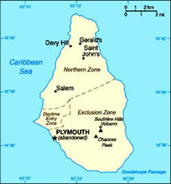 Map of Montserrat