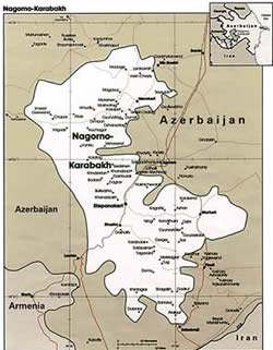 Map of Nagorno-Karabakh