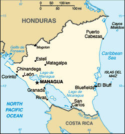 Map of Nicaragua