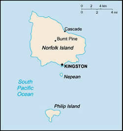 Map of Norfolk Island