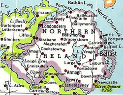 Map of Northern Ireland