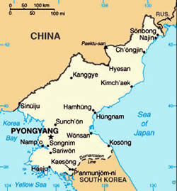 Map of North Korea